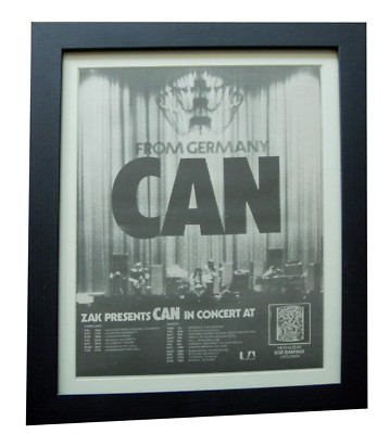 CAN+Ege Bamyasi+TOUR+KRAUTROCK+POSTER+AD+ORIGINAL 1973+FRAMED+EXPRESS WORLD SHIP