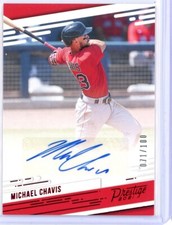 2021 Chronicles Prestige Michael Chavis Boston Red Sox Autograph Red #071/100
