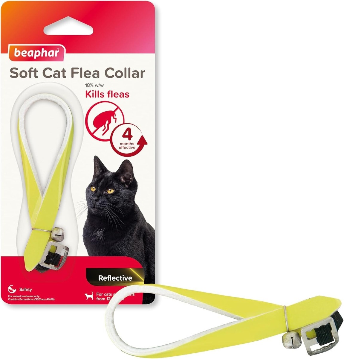 Beaphar Soft Cat Flea Collar Reflective, Velvet, Glitter Sparkle