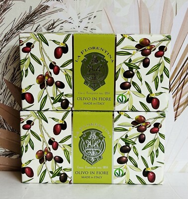 2-Pack La Florentina ~ Olive Flowers Extra Moisturizing Hand Soap 4 x 4 oz Each