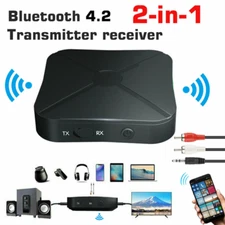 2 in 1 Bluetooth Transmitter Receiver Wireless Stereo Adapter for TV Car Audio