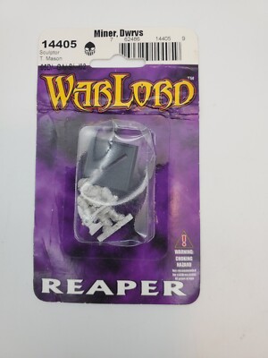 Figurine Métal Nain Mineur (Dwarven Miner) - Warhammer / D&D - Reaper Miniatures 14405
