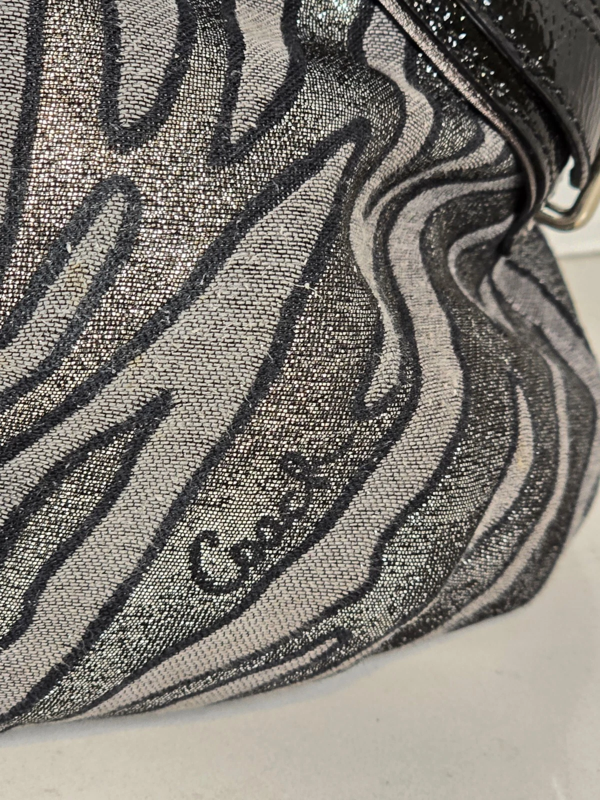 Borsa a tracolla Coach Madison Sophia Lurex Zebra Jacquard Gallery 15925 usata in ottime condizioni