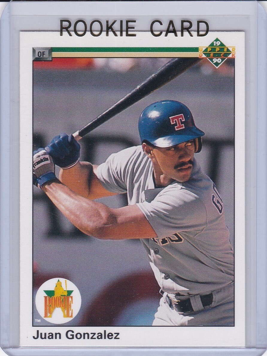 JUAN GONZALEZ ROOKIE CARD 1990 Upper Deck Baseball TEXAS RANGERS