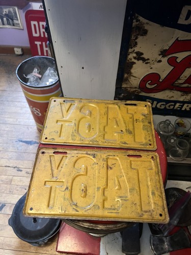 Vintage Old Rare Temporary 3 Digit T46 VT Vermont License Plates Tags Set Pair - Picture 7 of 9