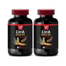 chia seed cleanse - CHIA SEED OIL - burn belly fat 2 Bottles 120 Softgels