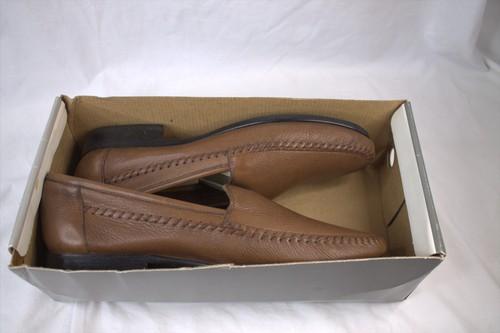 David Taylor Miami slip on Loafers Brown Leather Shoe Men's Size 10m #62217 - Picture 12 of 12