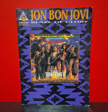 Vintage BON JOVI Guitar Tab Tablature Blaze Of Glory Guitar Songbook Rare 1991
