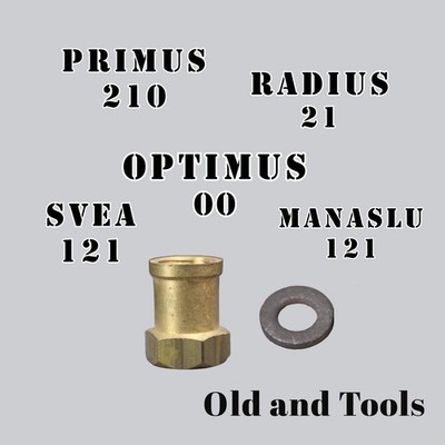 OPTIMUS 00 , PRIMUS 210 ,RADIUS 21 , SVEA 121 RISER TUBE & Lead Washer