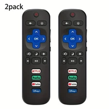 2 Pack Replacement Remote FIT For ROKU TV TCL/Sanyo/Element/Haier/RCA/LG/Philips