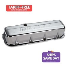 Moroso 68112 2 Pack Chrome Steel Chrome Be Valve Covers Bbc Tall Wo Baffle