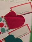 Vintage Christmas Felt Applique Tags Red & Green Mitten Design — photo 4