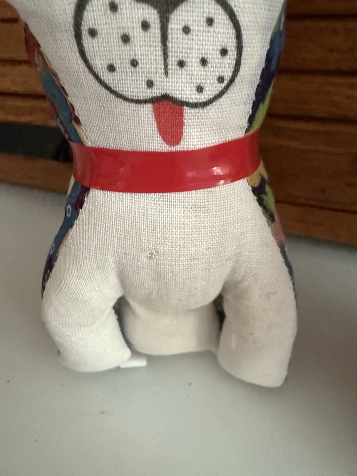 Vintage Carnival Fair Prize Stuffed DOGS 7" Print/plastic ears  LOT OF 2 Etone