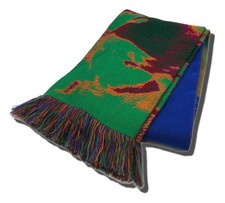 MONTMARTRE NEW YORK Scarf Red Authentic W:7.87" 7251