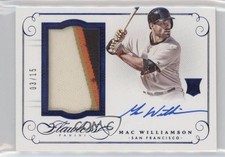 2016 Panini Flawless Rookie Sapphire 3/15 Mac Williamson #RPAMW Patch Auto 0re5
