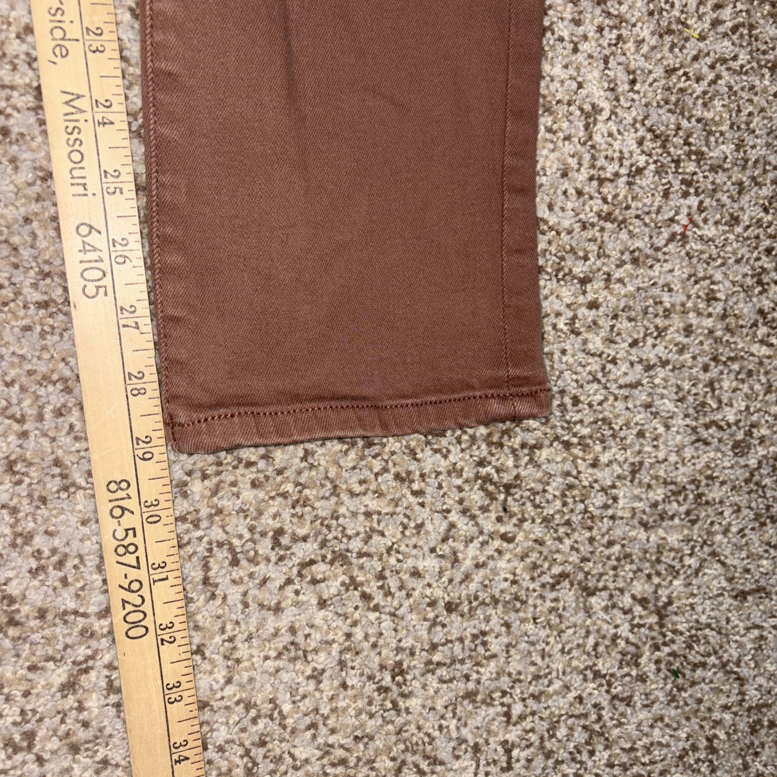 Warp Weft Jeans Mens 30x30 Amsterdam Slim Stretch Pants Fits 28x29 Brown - View 10