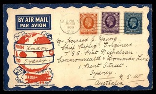 Mayfairstamps Great Britain 1938 London to Sydney Australia Cover cca_78507
