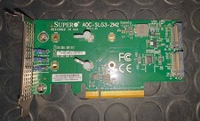 Supermicro AOC-SLG3-2M2 Dual NVMe M.2 PCIe 3.0 x8 Add-on Card | Low Profile | 2x