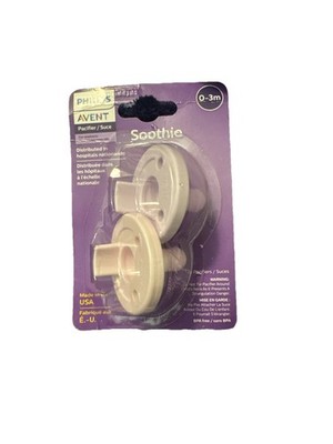Philips Avent Super Soothie Pacifier Lavender/Pink 2X ~ 2 Pack 0-3m New SEALED