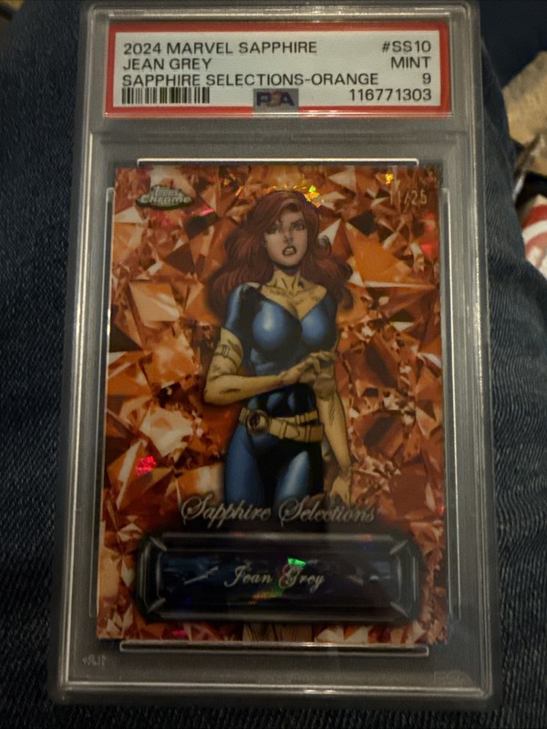 2024 Topps Chrome Marvel Sapphire Selections 11/25 Jean Grey 2024 PSA 9!