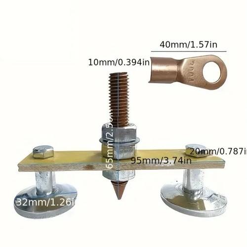 1 Set Schweißen Magnetkopf Doppelkopf Massekabel starker Magnetismus Erdung - Bild 2 von 4