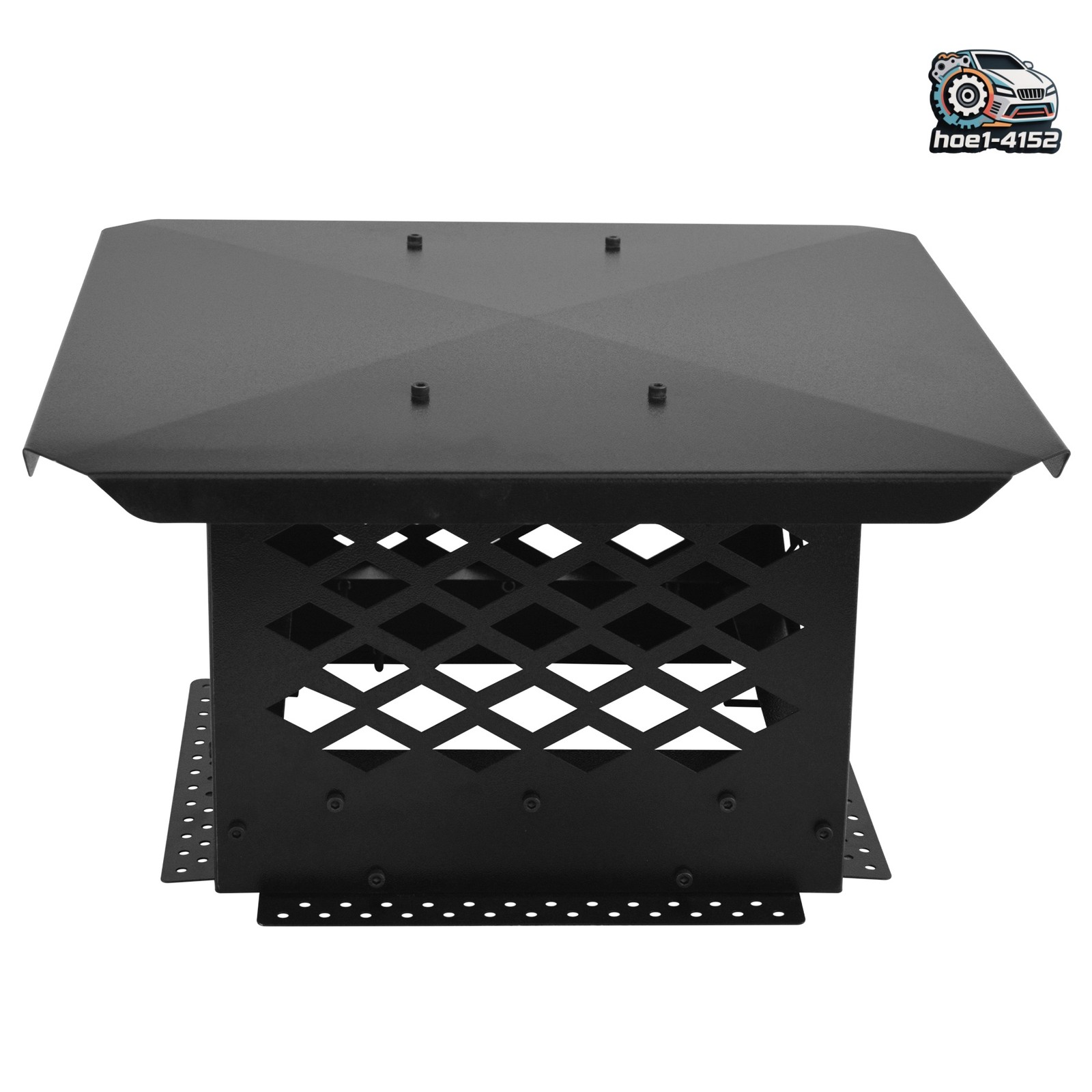 Square Chimney Cap Flue Caps Outdoor Fireplace Chimney Cover 13" x 13" Black