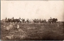 RPPC People Farming Horses Wagons Field Agricultural Postcard c1910s Ki10