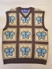 AWAKE NY Butterfly Sweater Vest Mens XL