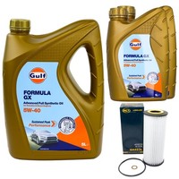 MotoröL Set Gulf Formula GX 5W-40 7 Liter + ÖLfilter FüR Alfa Romeo Spider Brera