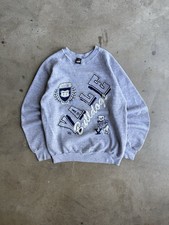 Vintage 80s Yale University Bulldogs sweatshirt Crewneck Grey Blue Men s Small