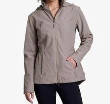 NWT Avalanche Windbreaker Jacket Lightweight Hooded Full Zip Outdoor Beige L