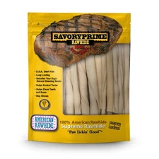 Savory Prime 906 Munchy Dog Stix Rawhide Twists 5 L in. for Medium Adult Dogs