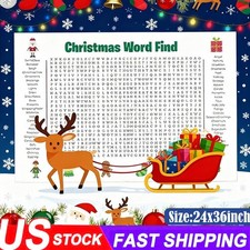 Jumbo Christmas Word Search Poster Family Christmas Event Christmas Game USA 