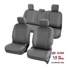 Seat Covers Compatible with 2009-2021 Dodge Ram 1500  2010 Front  Rear Gray