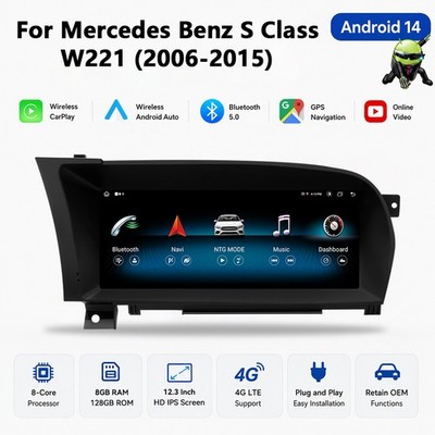 Navigation Head Unit 12.3'' BT Autoradio NTG3.5 Für Mercedes Benz S Klasse W221