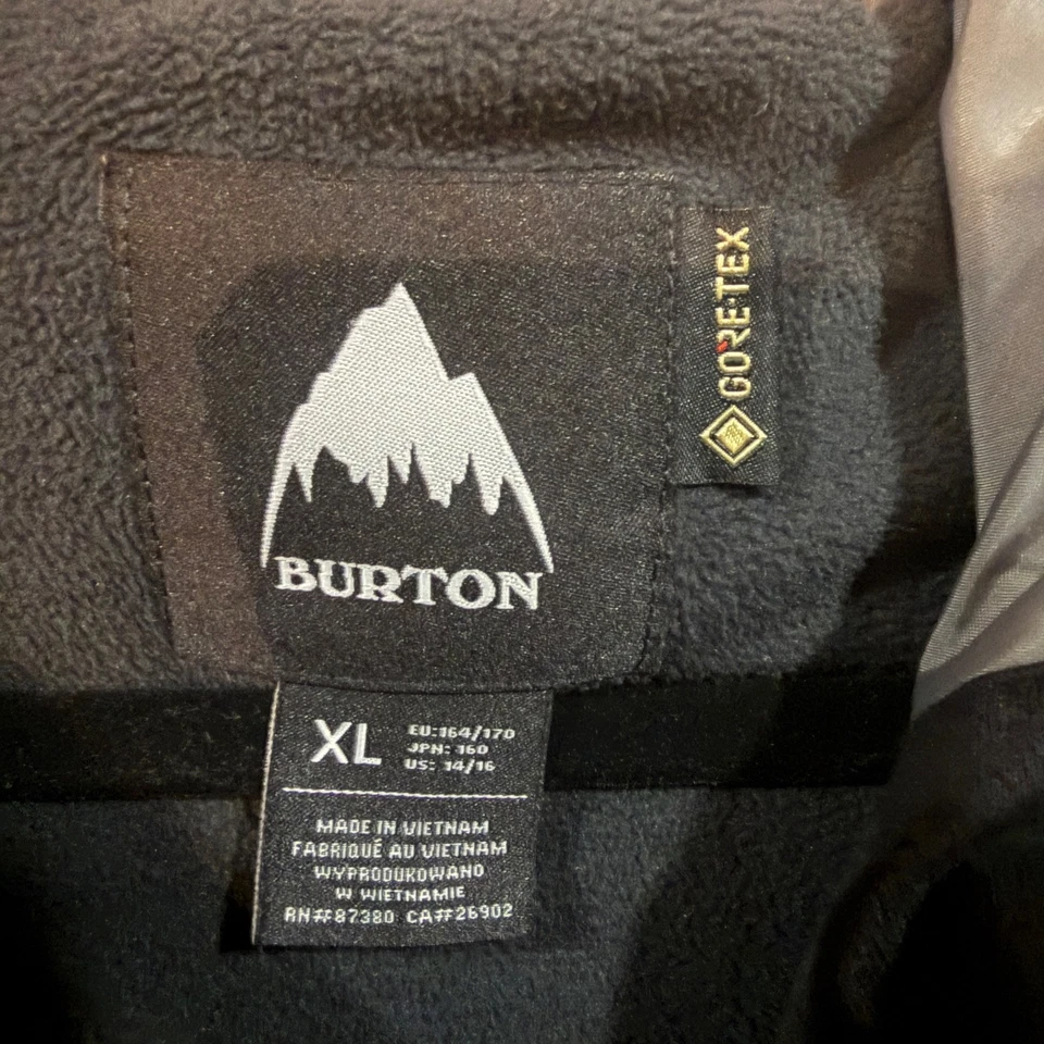 Jaqueta de esqui Burton Youth XL 14/16 Gore-Tex preta snowboard sala a crescer com capuz - Imagem 2 de 4