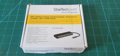 StarTech USB-C Multiport Adapter mit einem SD Kartenleser 2 x USB 3.0 (DKT30CSDH