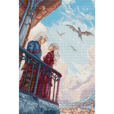 Letistitch Kreuzstich Stickpackung ''Herzen der Könige'', Zählmuster, 29x43cm