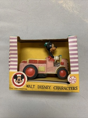 Vintage 1950’s Marx Friction Toy Disney Mickey Mouse Service Truck w/Original Bx