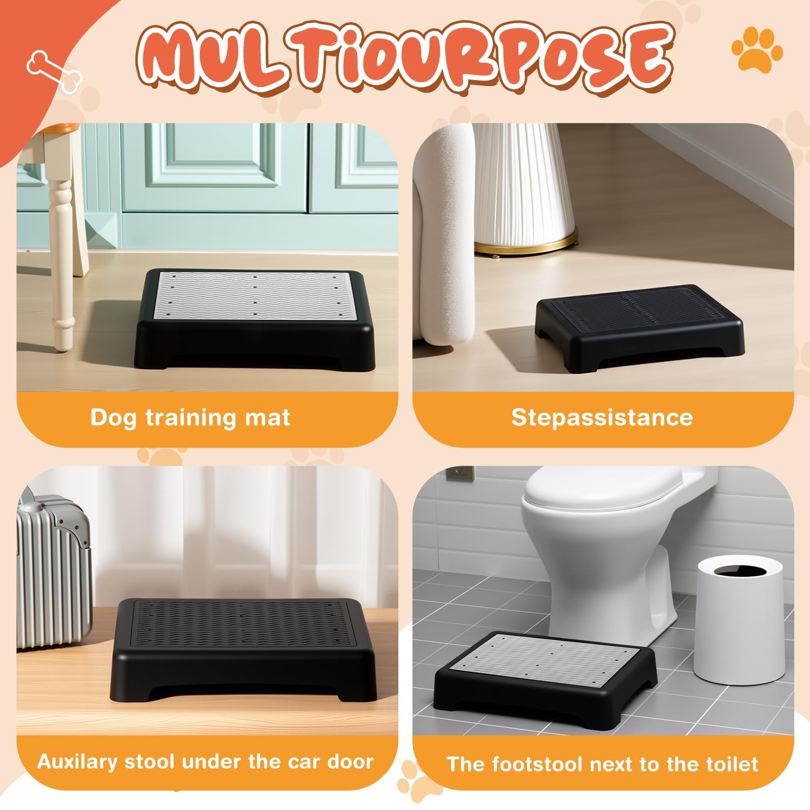 2 Pcs Dog Training Platform Dog Place Board with Non-Skid Surface, Portable A...