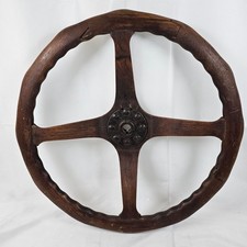 Vintage 1920s Wood Steering Wheel Classic Car Part Rare Collectible Ee4