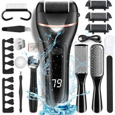 Electric Foot Callus Remover with 3 Roller Heads 2 Speed Rechargeable,Profession