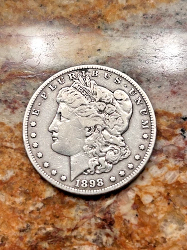 1898 S` Morgan Dollar F to VF DETAILS 90% Silver #38