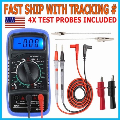 Digital Multimeter AC DC Voltmeter Ammeter Ohmmeter Volt Tester Meter WITH BAT