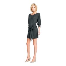 Banana Republic Scoop Neck Dolman Sleeve Side Waist Tie Dress Gray Medium 8 - 10
