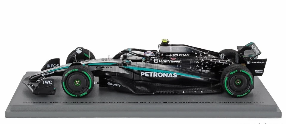 MODELLINO AUTO 1:43 SPARK F1 MERCEDES W16 AMG KIMI ANTONELLI AUSTRALIAN GP 2025 - Immagine 4 di 4