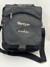 Golden Pacific Black Messenger Laptop Bag with Shoulder Strap and Pockets