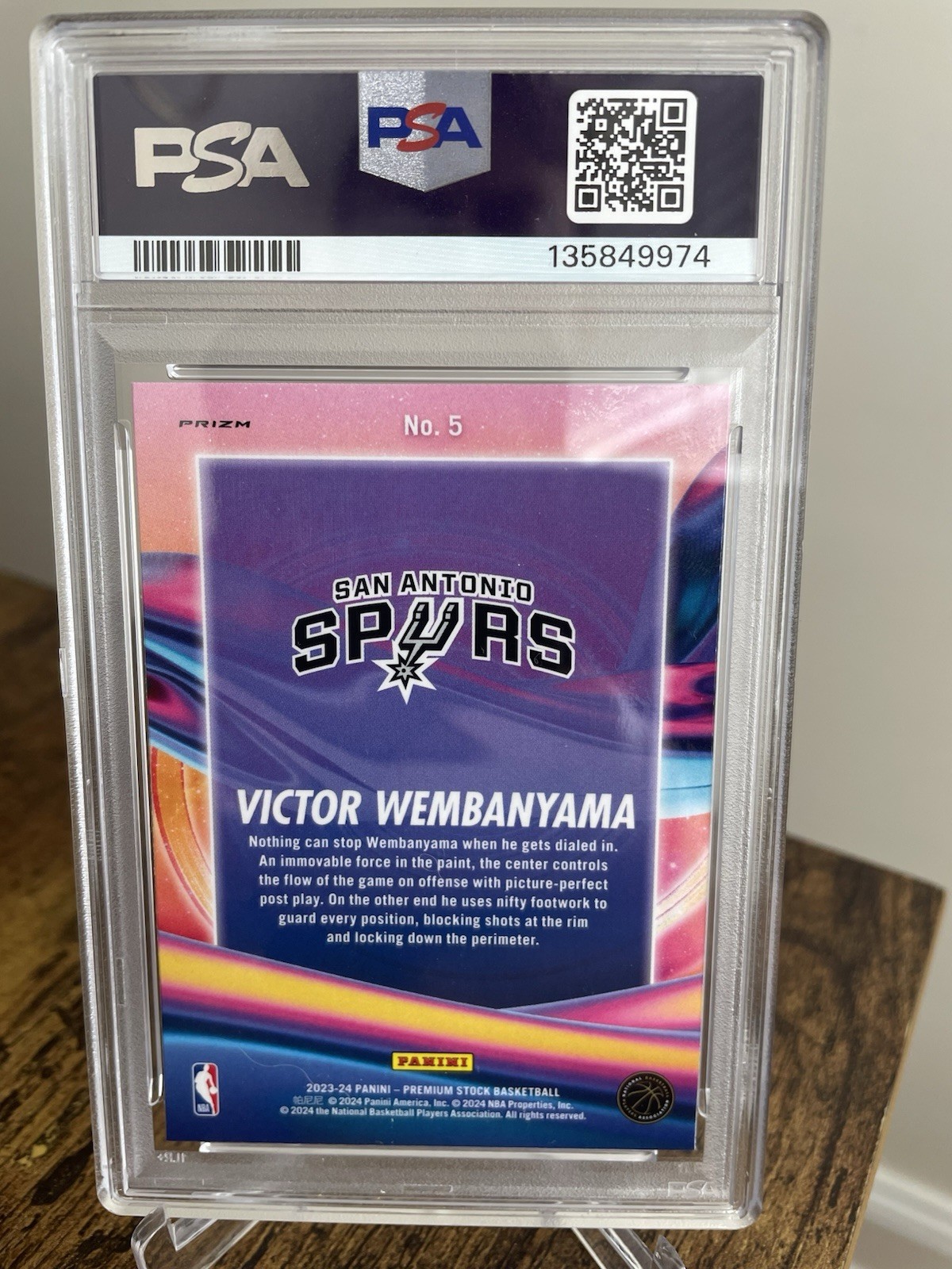 2023 Hoops Premium Stock Victor Wembanyama RC Anti-Gravity Disco Prizm PSA10🔥 view 2