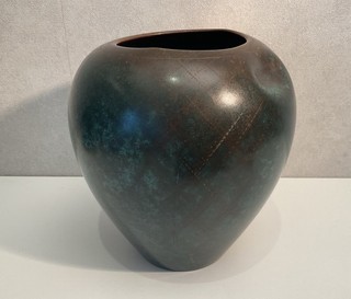 Interessante Metall Vase wohl Paul Haustein WMF Ikora aus Nachlass