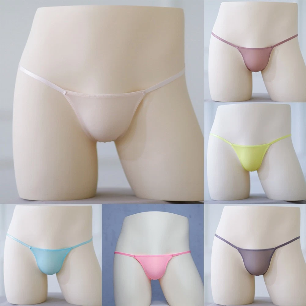 Perizoma Da Uomo In Raso Fatto A Mano, Lingerie Unisex - Foto 3